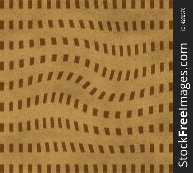Grungy brown background with geometrical waves