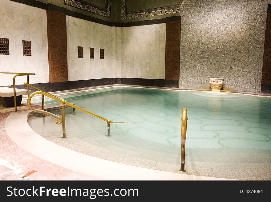 Swimming pool in the public baths. Swimming pool in the public baths