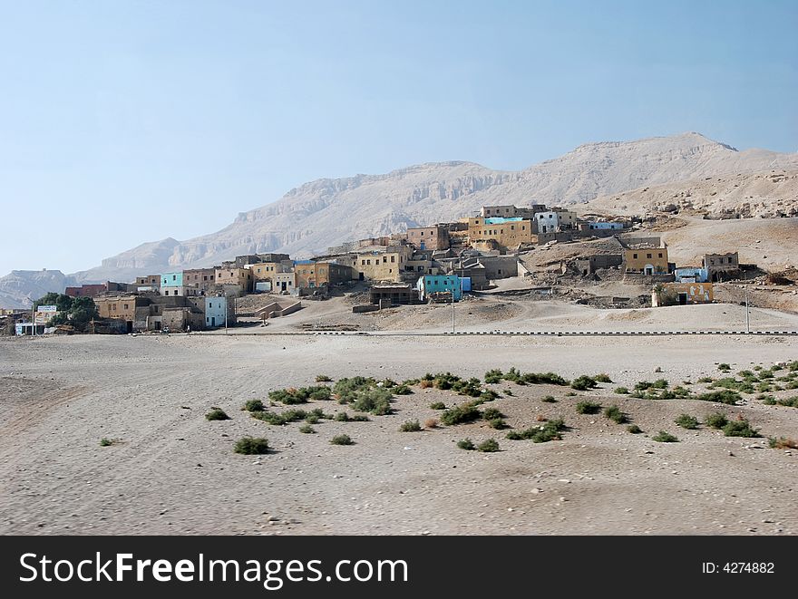 An Egyptian village near Luxor and the Valley of the kings