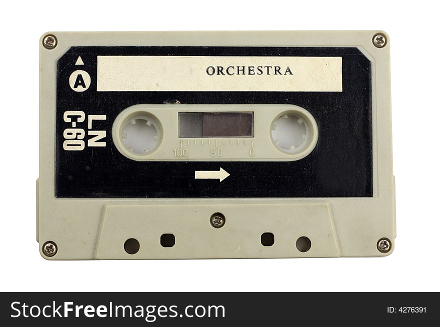 Close-up of a music cassette. Close-up of a music cassette