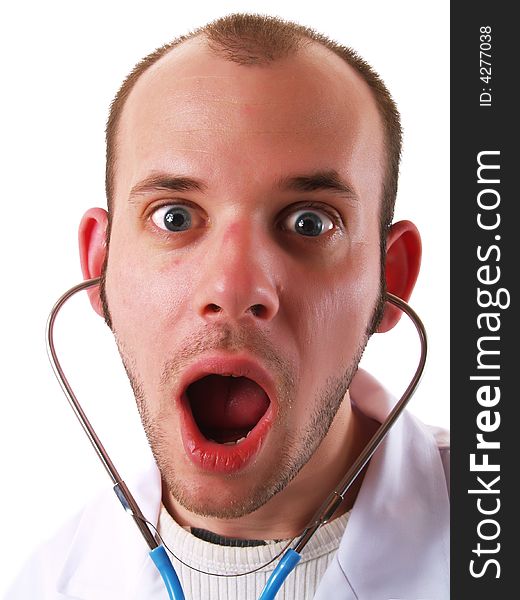 Crazy Doctor With A Stethoscope