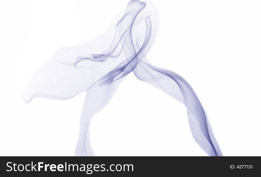 Blue color smoke on white background. Blue color smoke on white background
