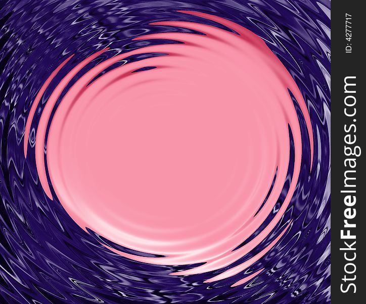 Computer illustration of pink heart in rings. Computer illustration of pink heart in rings