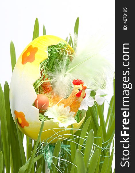Easter decoration- egg in grass