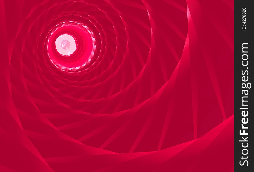 Abstract spirals of red color