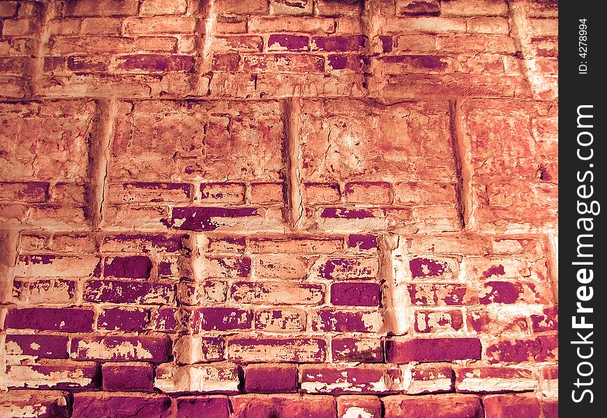 Grunge red brick wall background texture