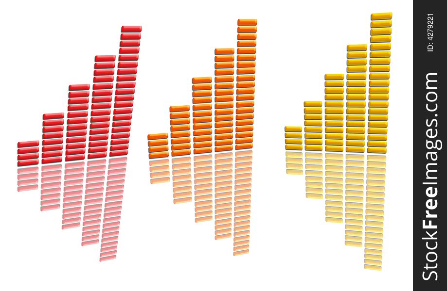 A4 Distorted Graphs Collection Red Orange Yellow