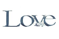 Word LOVE In Silver Metal On White With Ring Stock Images Word LOVE In Silver Metal On White With Ring Stock Images