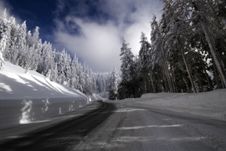 Snowed Road Royalty Free Stock Photography