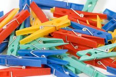 Cloths Clips Stock Photo