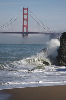 The Golden Gate Bridge In The Morning Fog Stock Photo The Golden Gate Bridge In The Morning Fog Stock Photo