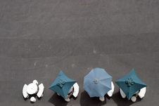 Three Umbrellas Stock Image