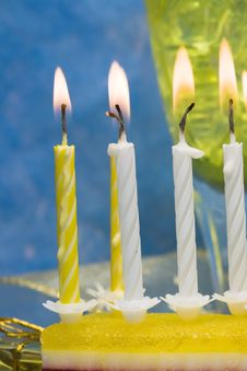 Cake And Candles Stock Image Cake And Candles Stock Image