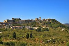 Italian Village On A Hill Royalty Free Stock Photos Italian Village On A Hill Royalty Free Stock Photos