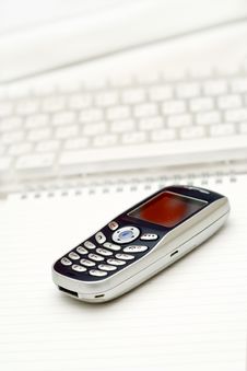 Mobile Phone And Keyboard. Royalty Free Stock Images Mobile Phone And Keyboard. Royalty Free Stock Images