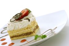 Cake And Strawberry Royalty Free Stock Images Cake And Strawberry Royalty Free Stock Images
