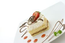 Cake And Strawberry Stock Image Cake And Strawberry Stock Image