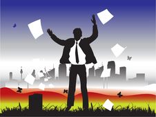 Businessman Outside Of City Stock Image Businessman Outside Of City Stock Image