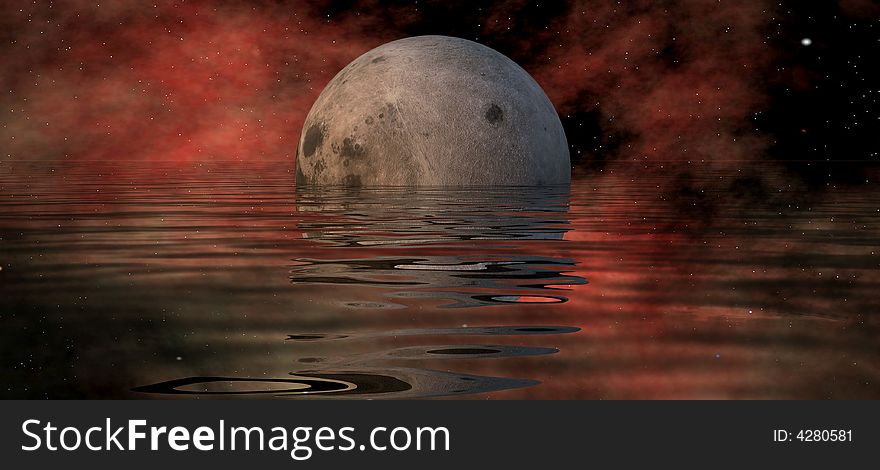 3d rendering image of the moon. 3d rendering image of the moon