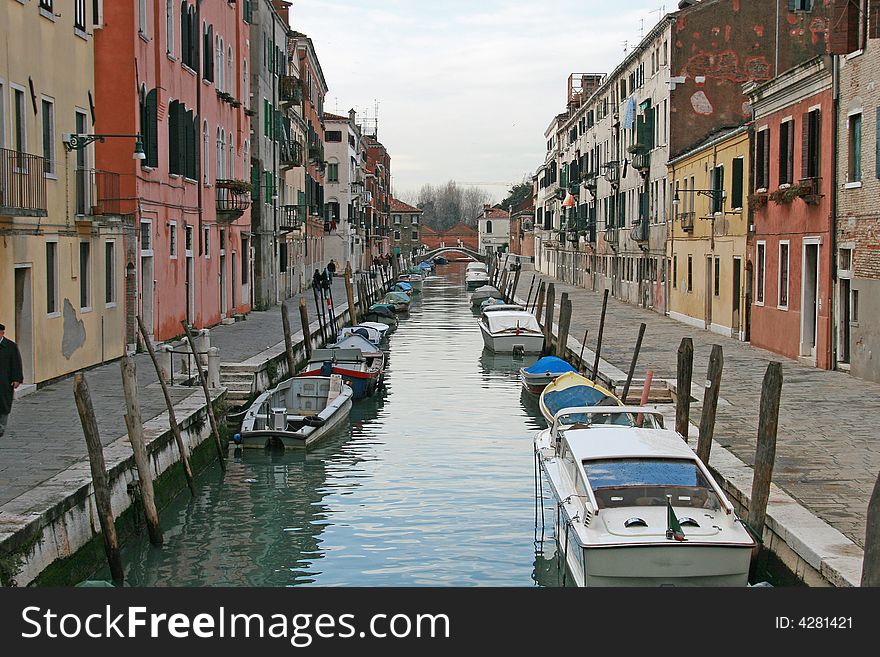 A Canal Of Venice Italy
