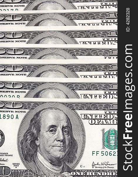 US dollars, abstract business background. US dollars, abstract business background