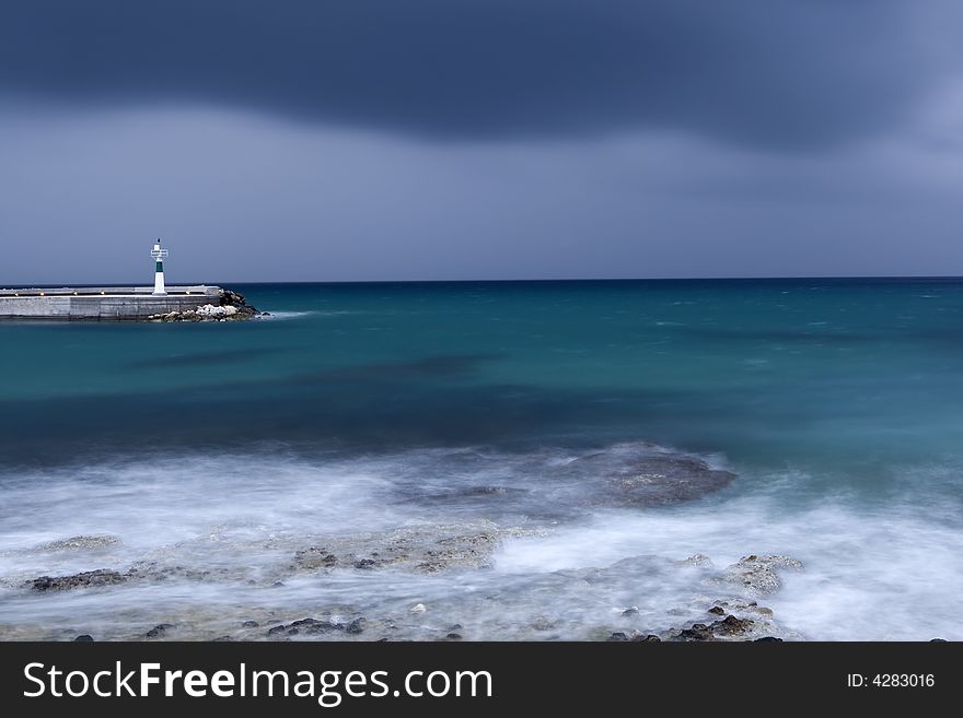 Storm is approaching over the port. Storm is approaching over the port