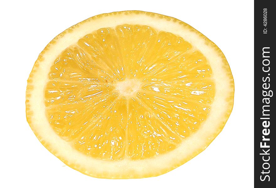 Isolated piece of softy lemon