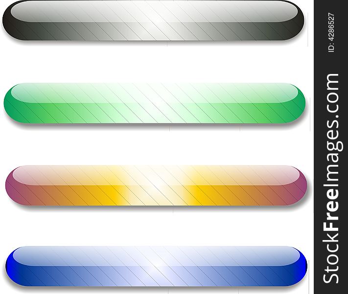 Color glass buttons for Web