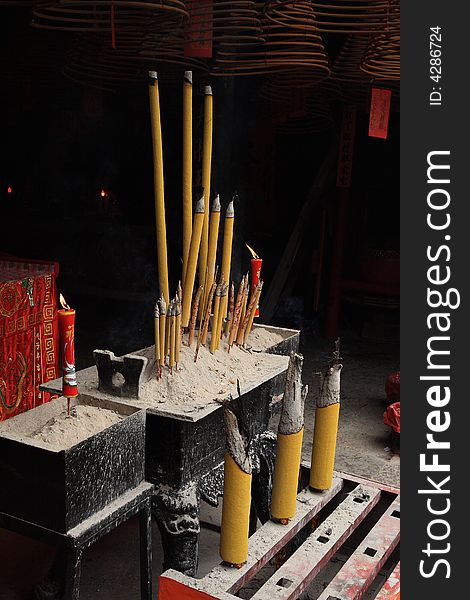 Incense, you can find it in some Chinese ancient temple