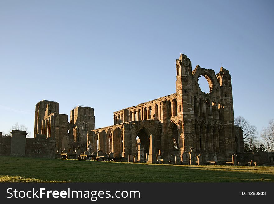 The ruins of the Elgin Cathedral, Scotland