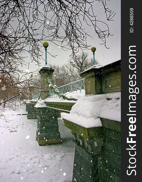 Stock image of a snowing winter at Boston, Massachusetts, USA. Stock image of a snowing winter at Boston, Massachusetts, USA