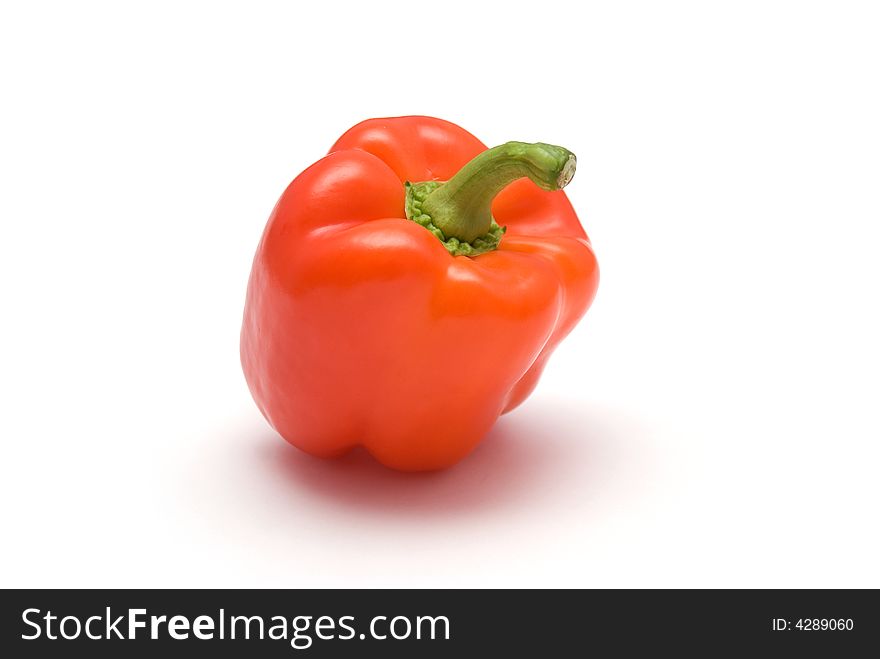 Red pepper isolated on the white background