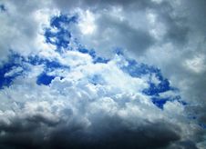 White And Gray Clouds In Blue Sky Stock Images