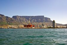Panorama Of City Of Cape Town From The Bay Royalty Free Stock Photo