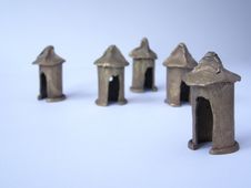 Brass Cottages Royalty Free Stock Image Brass Cottages Royalty Free Stock Image