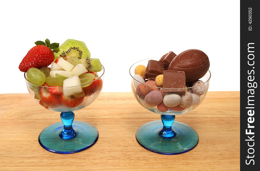 Fruit Salad And Chocolate