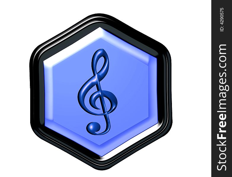 Pentagon button for music on the web