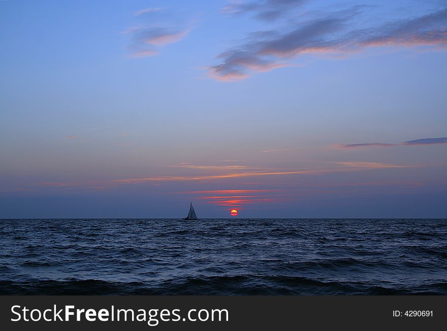 Sailboat and Sunset