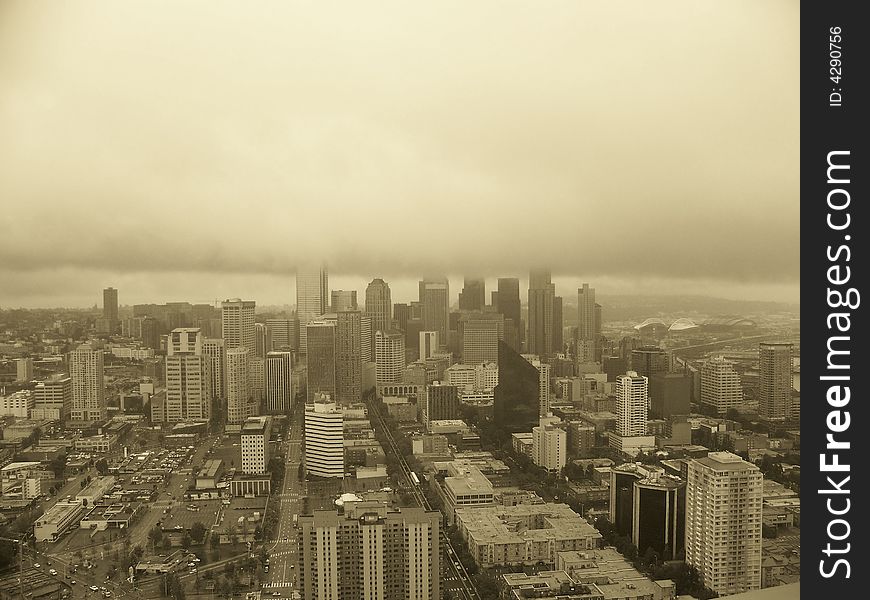 This is a picture from the Space Needle in seattle. This is a picture from the Space Needle in seattle.