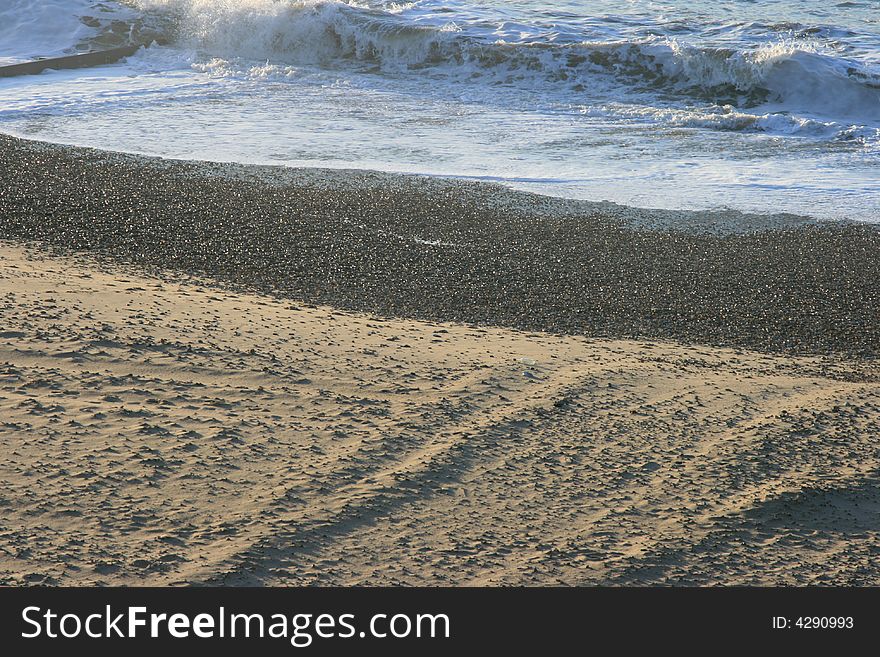 Sea and waves shot on English southcoast UK. Sea and waves shot on English southcoast UK.