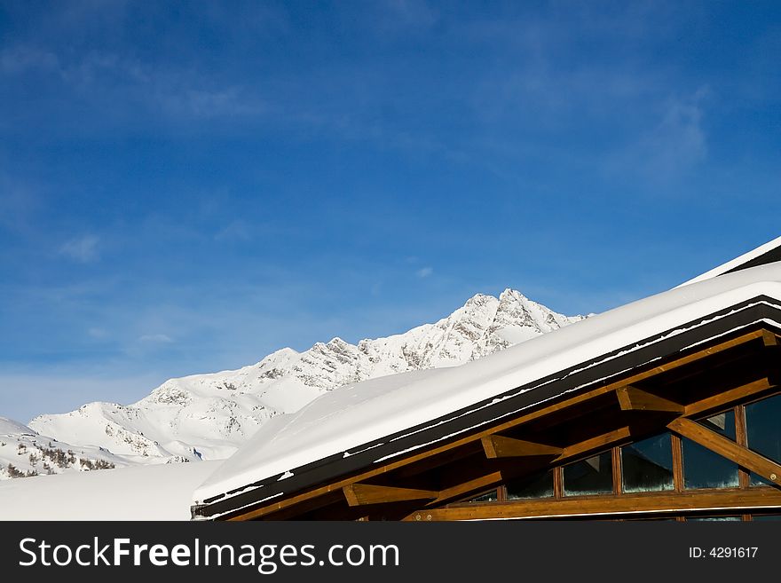 Winter Landscape: The Roof And Mountains
