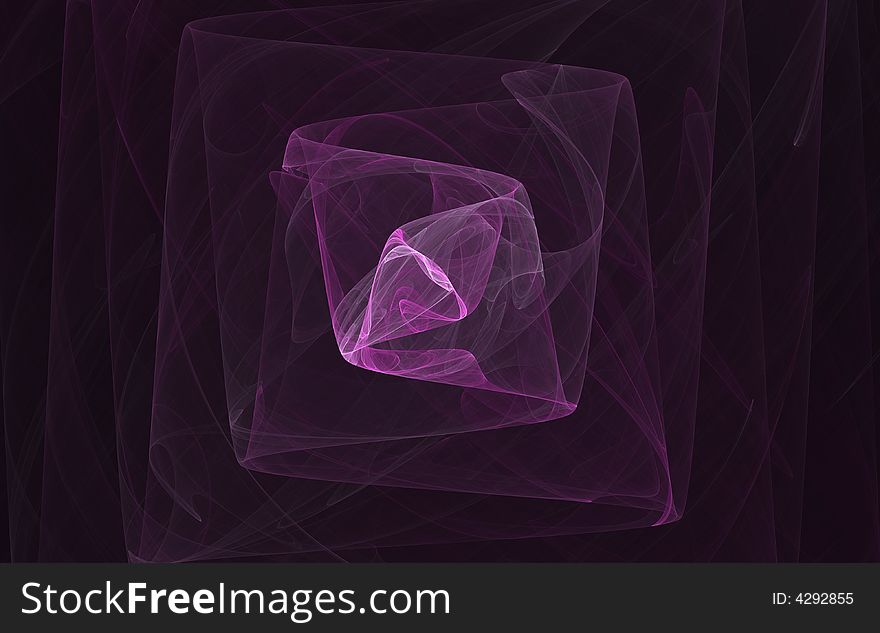 Glowing diamond in a smooth flowing fractal form. Glowing diamond in a smooth flowing fractal form.