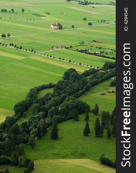 The green fields in Germany