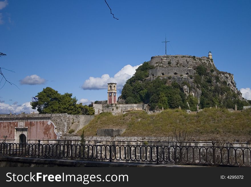 Old fortress in Corfu town, Greece