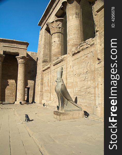 Statue of Horus in Edfu Temple