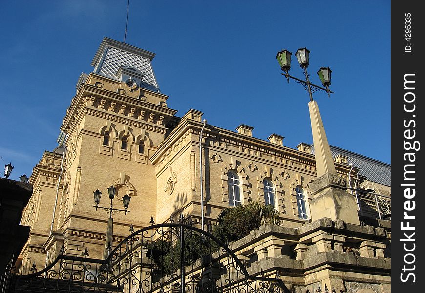 A building of the State Philharmonic Society in Kislovodsk town, Stavropolskiy kray, Russia. A building of the State Philharmonic Society in Kislovodsk town, Stavropolskiy kray, Russia