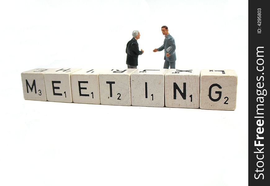 A couple of businessmen holding a meeting