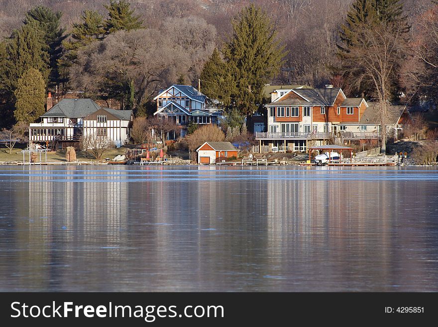 Houses On A Frozen Lake