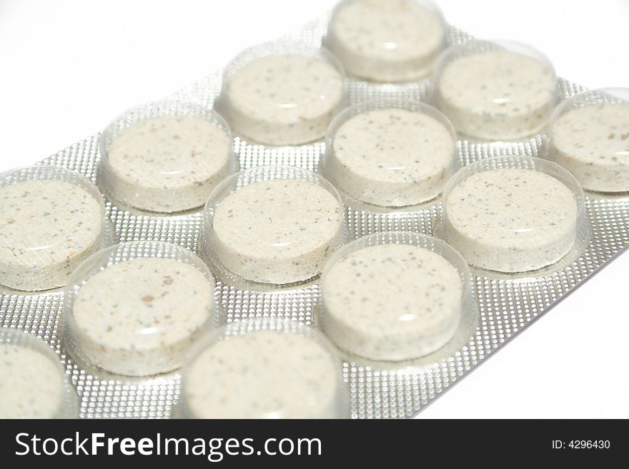 Tablets on the white isolated background. Tablets on the white isolated background