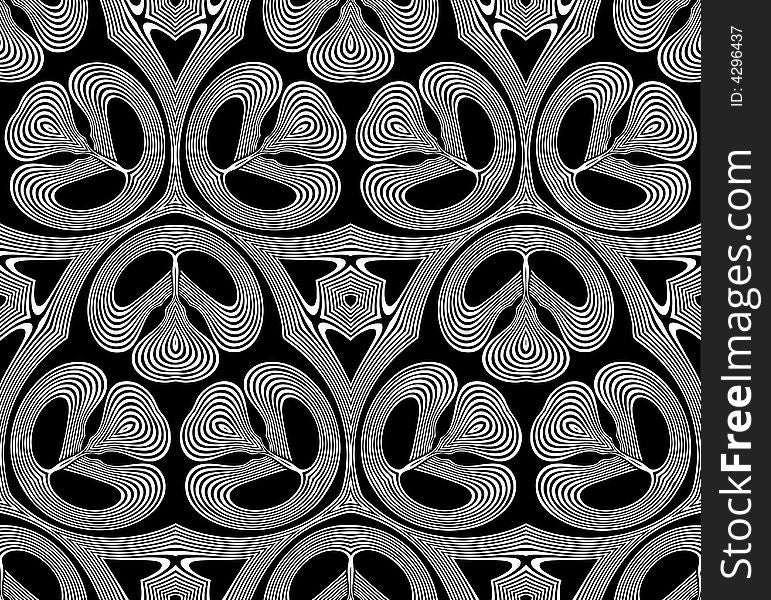 Abstract seamless black-and-white pattern - graphic illustration. Abstract seamless black-and-white pattern - graphic illustration